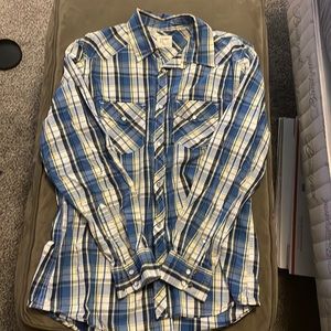 Old navy plaid dress shirt men’s large